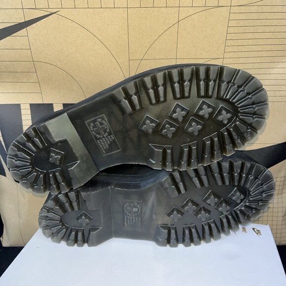 NEW Dr. Martens Adrian Snaffle Quad Platform Loafers Black Cow Print Women Sz 9 - Picture 3 of 4